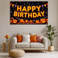 thumbnail image 4 of Halloween Theme Banner Decorative Creative Polyester Material for Birthday Party Holiday Event Indoor Decoration, 4 of 5