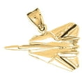 thumbnail image 1 of 18K Yellow Gold Airplane Pendant - 26 mm, 1 of 3