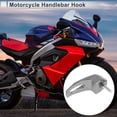 thumbnail image 2 of Gancho colgante para motocicleta Rectángulo Soporte para casco de motocicleta Equipaje Bolsa para scooters bicicletas Aleación de aluminio Tono titanio 1 juego 68mm, 2 of 7