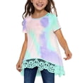 thumbnail image 3 of ONLYSHE Big Sister Girls Super Soft Short Sleeve T-Shirts For Kids Loose Swing Tunic Tops for 4-13 Years, 3 of 8