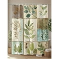 thumbnail image 4 of Vintage Leaves Shower Curtain, Stitching Leaf Waterproof Shower Curtain Set with 12 Hooks Lightweight Washable Fabric Shower Curtains for Bathroom 72x78 Inches, 4 of 6