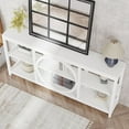 thumbnail image 4 of Tribesigns 70.9 inch Extra Long Console Table, Narrow Sofa Tables with 3 Tier Wood Storage Shelves Industrial Metal Frame for Entryway Living Room Behind Couch, Pure White, 4 of 7