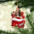 thumbnail image 2 of Basset Hound Christmas Ornament – Holiday Dog Memorial Gift & Xmas Tree Hanging Mica Décor, 2 of 3