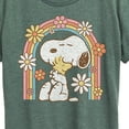 thumbnail image 3 of Peanuts - Retro Flower Rainbow Short Sleeve Graphic T-Shirt, 3 of 6