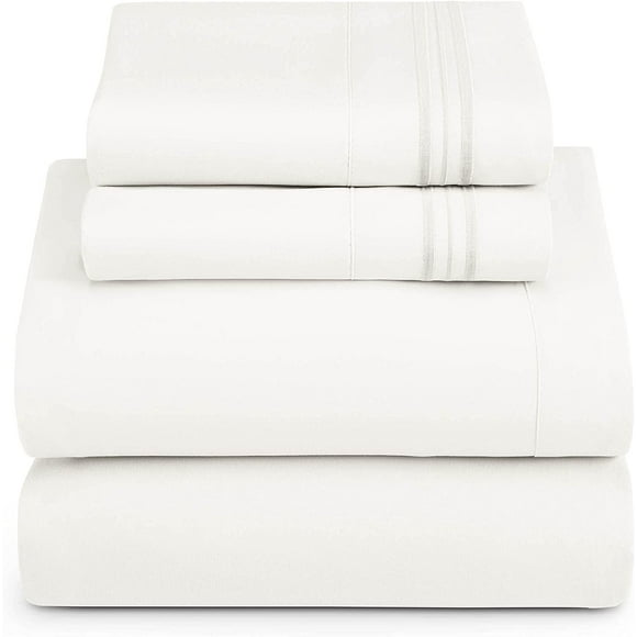 Sábana B.KIND & BEYOND 1800 Hilos Queen Size blanco