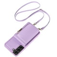 thumbnail image 2 of Nalacover RFID Blocking Wallet Case for Samsung Galaxy S22 Plus, Shockproof PU Leather Magnetic Button Zipper Purse Card Slots & Kickstand Crossbody Phone Case with Shoulder & Wrist Strap,Purple, 2 of 12