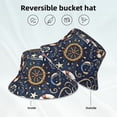 thumbnail image 2 of Rocae Nautical for reflective Bucket Hat for Men Women Summer Beach Travel Summer Cap, 2 of 6