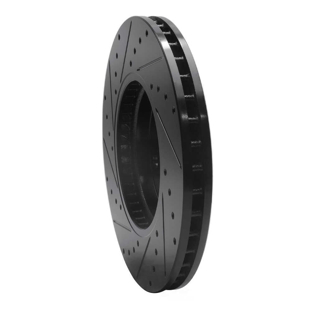 Dynamic Friction Company 633-46025R DFC Brake Rotor - Drilled And Slotted - Black
