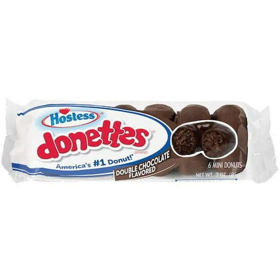 Donettes Single Serve Frosted Double Chocolate Mini Donuts, 3 Ounce -- 60 per case