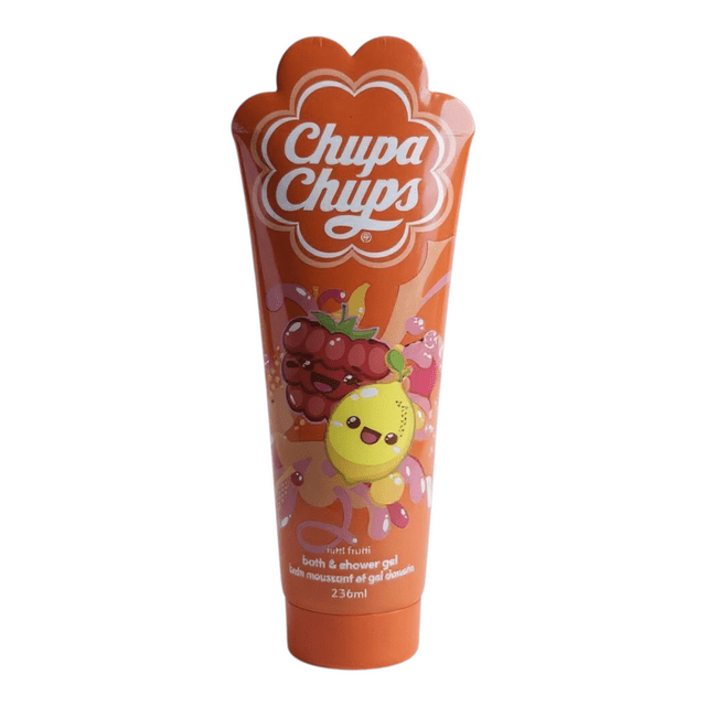 Chupa Chups Gel pour le Bain et la Douche, Parfum Tutti Frutti, 236 ml, Orange