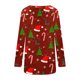 thumbnail image 5 of Puntoco Mujeres Casual Manga Larga Cuello Redondo tops Blusa Suelta Navidad Impreso Camisas Puntoco Puntoco-14, 5 of 5