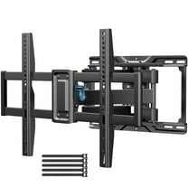 MountFTV Full Motion TV Wall Mount Bracket for 42-85 inch TVs up to 132 lbs, Swivel Articulating TV Mount, Max 600x400mm, Fits 12" 16" Wood Studs