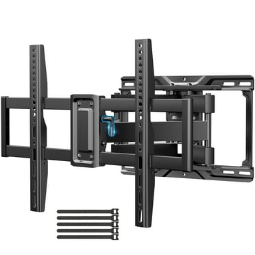 MountFTV Full Motion TV Wall Mount Bracket for 42-85 inch TVs up to 132 lbs, Swivel Articulating TV Mount, Max 600x400mm, Fits 12" 16" Wood Studs