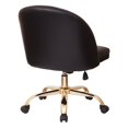 thumbnail image 2 of Pemberly Row Mid Back Office Chair in Black PU with Gold Finish Base, 2 of 4
