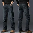 thumbnail image 5 of Pantalones vaqueros rectos para hombre, ropa de trabajo negra, pantalones vaqueros masculinos, ropa estética de otoño, tendencia de invierno 2024, clásico de lujo, XS, 5 of 5