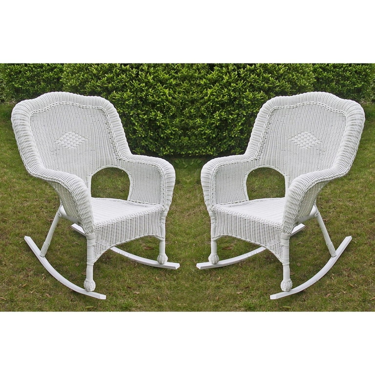White wicker rocker outdoor hot sale