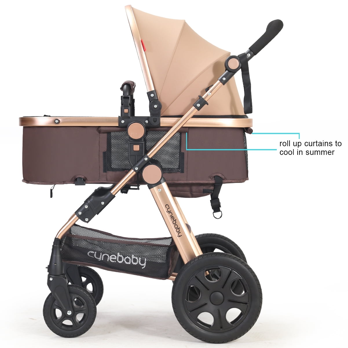 Diplomatieke kwesties leeftijd reservering Cynebaby Newborn Infant Toddler Baby Stroller with Reversible Seat, Rose  Gold - Walmart.com