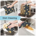thumbnail image 2 of Yayeee 6 Pack Kitchen Dish Cloths Set for Washing Soft Drying Absorbent Microfiber Towels, Orange Fireflies Pattern, 2 of 9