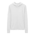 thumbnail image 7 of Men's Outdoor UPF 50+ Sun Protection Shirt Regular Fit Solid Color Long Sleeve Lightweight Quick Dry Breathable UV Block Top for Fishing Hiking Running White S, 7 of 7