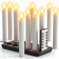 thumbnail image 1 of PChero 10 Pcs Rechargeable Flameless Taper Candles with Charging Station, 6.7" LED Candles with Remote & Timer, Battery Operated, 1 of 9
