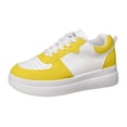 thumbnail image 2 of Women's Platform Lace Up Casual Shoes Fashion Color Blocking Slip On Sneakers Breathable Non Slip Running Shoes, 2 of 5