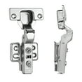 thumbnail image 4 of Luokim 2pcs Standard Cabinet Hinge,Fit for Frameless Cabinet, European Half Overlay,Soft Closing,Four-Hole mounting Plate Hinges,Nickel Plated Finish, 4 of 8