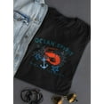 thumbnail image 3 of Ocean Spirit Lobster Shaped T-Shirt Women -Image by Shutterstock, Female Medium, 3 of 4