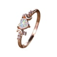 thumbnail image 2 of YYKihy New Love White Aobao Moon Three Ring On Both Sides Simple And Personalized Small And Luxury Ring, 2 of 5