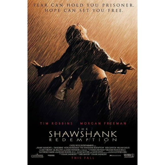 Shawshank Redemption Movie Poster US Version Frameless Gift 12 x 18 inch(30cm x 46cm)