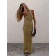 thumbnail image 2 of HH TRAF Vestido ajustado de punto sin espalda para mujer, nuevo, sólido, elegante, con cuello colgante, sin mangas, para fiesta de noche, para mujer, 2 of 4