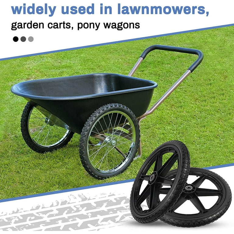 20x1.95 Flat Free Cart Wheels Compatible with Rubbermaid Garden