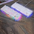 thumbnail image 3 of Luminous Mechanical Keyboard 87 Keys Keys Multi-function RGB Backlight Office School Game Laptop PC Computer Key Board Replacement Gaming Blue Switch, 3 of 8