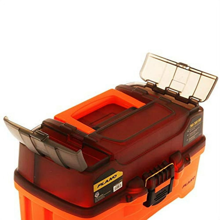 Plano 1-Tray Tackle Box Orange With Gray Top Storage Bait Box Fishing OS214