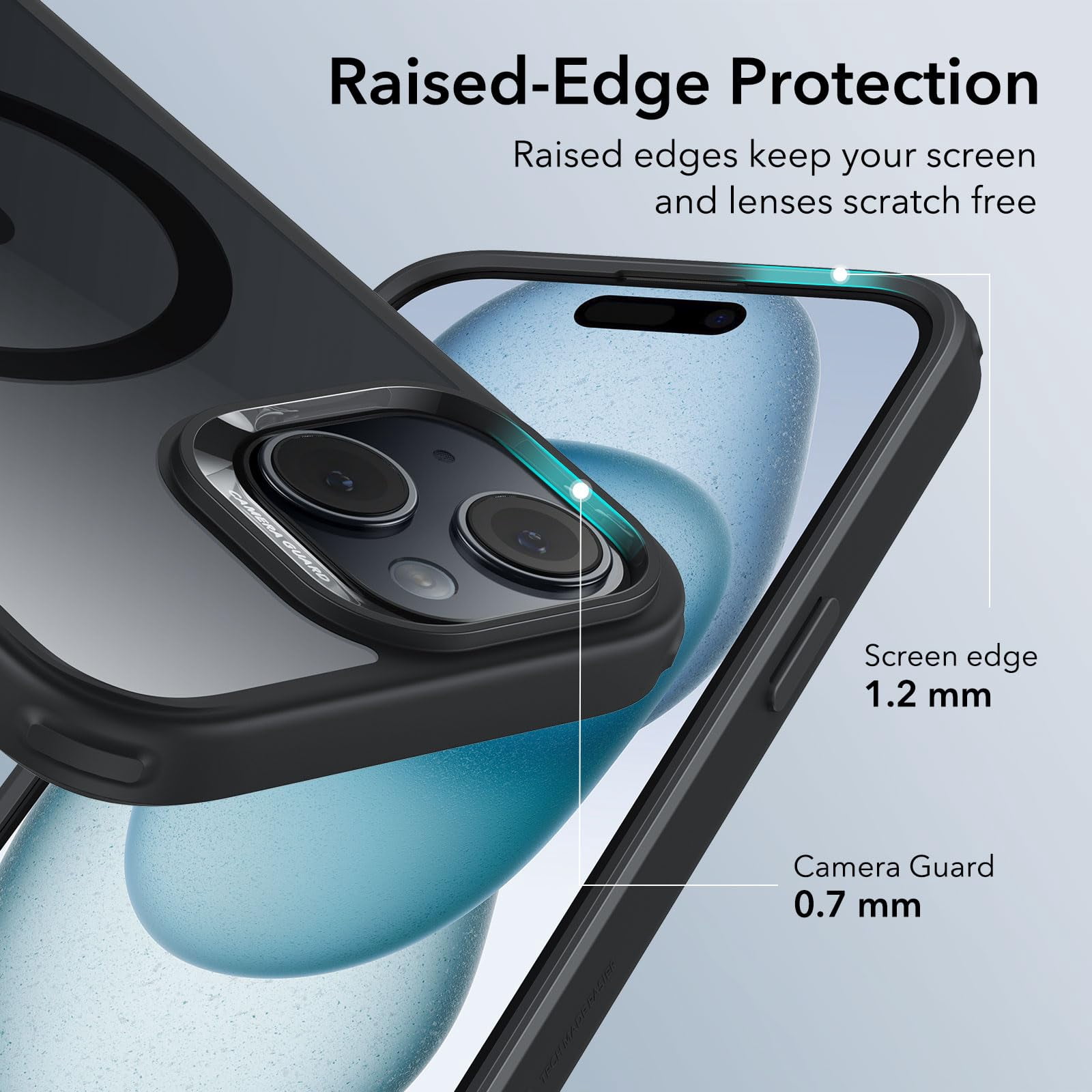 Esr For 15 Case  Compatible With Magsafe Military-grade Protection Yellowing Resistant Scratch-resistant Magnetic Phone 15 Classic Series Clear Black