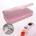 thumbnail image 3 of Nail Art Tool Box Organizer Transparent Empty Personal Manicure Tool Storage Box Pink L, 3 of 8