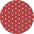 thumbnail image 1 of Ahgly Tapis Rond Lavable en Machine Intérieur Transitionnel Rouge, 8 Pieds Rond, 1 of 7