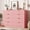 Pink 8 Drawers, variant on 8 Drawers Dresser for Bedroom - 54" Wide Modern Fluted Double Chest of Drawers with Golden Metal Handles, Large TV Stand Multi-Function Home Organizer for Living Room, Entryway, Hallway, Pink