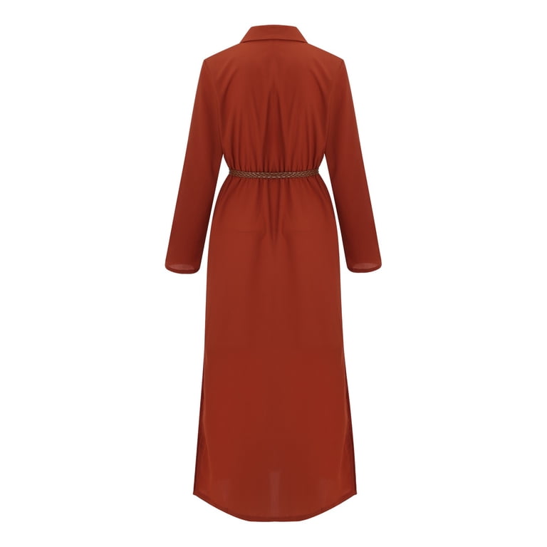 blue dress for baby girl Walmart Frontwalk Fall Dresses For Women 2024 Lapel Neck Button Long S –  VinNews Recommendations main image 0