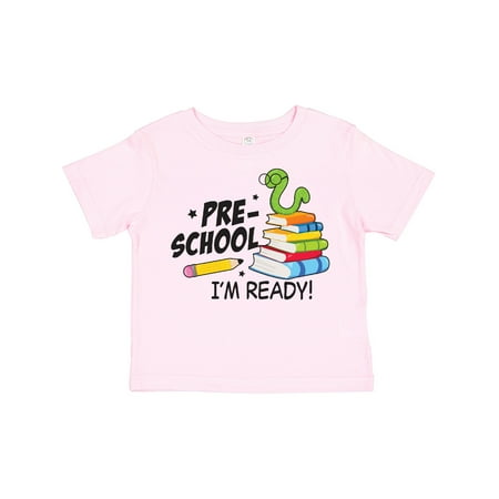 

Inktastic Bookworm Ready for Preschool Gift Toddler Boy or Toddler Girl T-Shirt