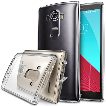 G4 Case, Ringke FUSION G4 Case [Shock Absorption][Crystal Clear] Crystal Back w/ Flexible Border Case for LG