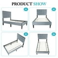 thumbnail image 3 of EBQOSK Single Tufted Upholstered Platform Bed Frame with Headboard Gray Twin, 3 of 7