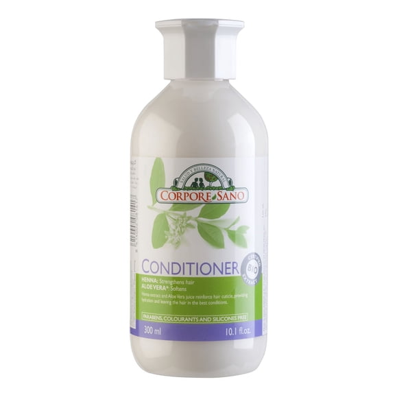 CORPORE SANO HENNA AND ALOE CONDITIONER HYPOALLERGENIC-FOR DAMAGED, BRITTLE, WEAK HAIR CERTIFIED ORGANIC-HYPOALLERGENIC-300 ml/10.1 fl oz