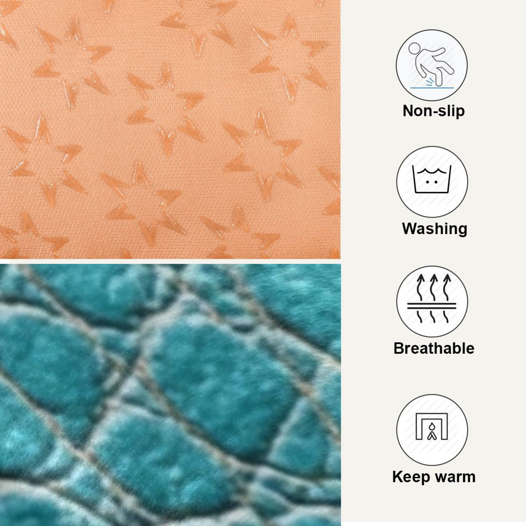 Cozy Mat Pet Bed Indoor Outdoor Warm Soft For Cat Dog Puppy(S/M) Blue Crocodile Pattern