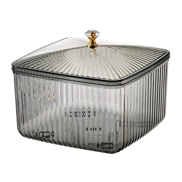 GROWTH TANK European Fruit Serving Tray Cans Multi Use with Lid for Counter Party Gray
