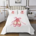 thumbnail image 1 of Erosebridal Princess Bowknot Coverlet Set Twin, Ballet Shose Bedding Set, Teens Room Decor 2pcs, 1 of 5