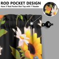 thumbnail image 3 of Vintage the Small Daisy Sunflower Is Black Tier Kitchen Curtains for Bathroom Living Rod Pocket Window Drapes 28"x36" 2 Panels Window Treatment Tiers, 3 of 4