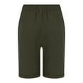 thumbnail image 6 of vigerkar Wide Leg Linen Shorts for Women Elastic Drawstring High Waisted Bermuda Shorts Casual Loose Summer Soft Lounge Short Green, XXL, 6 of 6