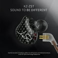 thumbnail image 4 of KZ ZST 1BA+1DD Écouteurs Hybrides HIFI Musique 3.5mm Filaire, 4 of 8