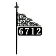 thumbnail image 2 of Address America USA Handcrafted, Double-Sided Reflective Oak Address Sign - 30" Pole, 2 of 5