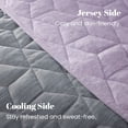 thumbnail image 4 of Sonive 60" x 80" Cooling Blanket for Hot Sleepers, Dual-Sided Cool Summer Blanket Lightweight Portable for Gym, Travel, Picnic, Camping (Twin, Light Purple Grey), 4 of 7